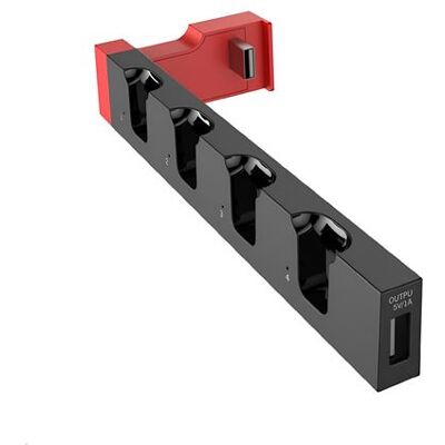 Station de Charge Modèle 9186 pour Console Switch et 4 Manettes Joy Con Ipega Noir / Rouge Noir / Rouge - Publicité Station de Charge Modèle 9186 pour Console Switch et 4 Manettes Joy Con Ipega Noir / Rouge Noir / Rouge - Publicité