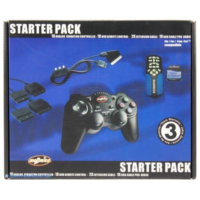 Starter Pack Playstation(1 Manette Vibrante + 1 Telecommande + 2 Rallonges + Cable RGB Pro Audio) - Publicité Starter Pack Playstation(1 Manette Vibrante + 1 Telecommande + 2 Rallonges + Cable RGB Pro Audio) - Publicité