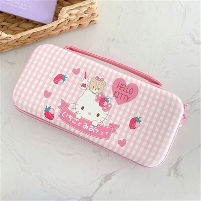 Sac de rangement pour Nintendo Switch motif de dessin animé Hello Kitty Rose - Publicité Sac de rangement pour Nintendo Switch motif de dessin animé Hello Kitty Rose - Publicité