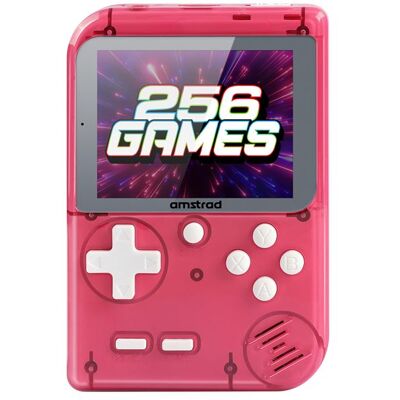 Console de jeu portable Amstrad Transparent Rouge avec 256 jeux et batterie rechargeable Transparent Rouge - Publicité Console de jeu portable Amstrad Transparent Rouge avec 256 jeux et batterie rechargeable Transparent Rouge - Publicité