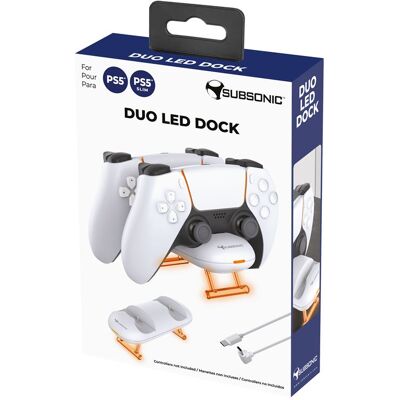 Base de recharge et de rangement Subsonic™ Blanc pour 2 manettes PS5 Dualsense Blanc - Publicité Base de recharge et de rangement Subsonic™ Blanc pour 2 manettes PS5 Dualsense Blanc - Publicité