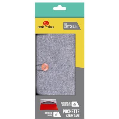 TRADE INVADERS Pochette pour Nintendo Switch Lite Freaks And Geeks Gris clair et rouge Rouge - Publicité TRADE INVADERS Pochette pour Nintendo Switch Lite Freaks And Geeks Gris clair et rouge Rouge - Publicité
