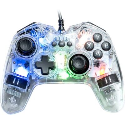 Manette filaire Nacon GC-100RGB pour PC Rouge, Vert, Bleu et Transparent - Publicité Manette filaire Nacon GC-100RGB pour PC Rouge, Vert, Bleu et Transparent - Publicité