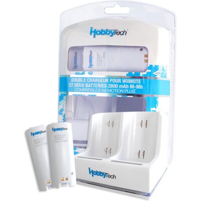 Brok'in Chargeur + 2 batteries blancs pour Wii Hobby Concept - Publicité Brok'in Chargeur + 2 batteries blancs pour Wii Hobby Concept - Publicité