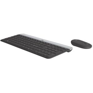 Logitech Slim Wireless Combo MK470 - Ensemble clavier et souris - sans fil - 2.4 GHz - Nordique - graphite - Publicité Logitech Slim Wireless Combo MK470 - Ensemble clavier et souris - sans fil - 2.4 GHz - Nordique - graphite - Publicité