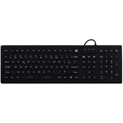 T'nB Medic - Clavier - IP68, médical - rétroéclairé - USB - AZERTY - Français - noir Noir - Publicité T'nB Medic - Clavier - IP68, médical - rétroéclairé - USB - AZERTY - Français - noir Noir - Publicité