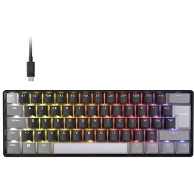 Clavier gaming filaire Azerty Corsair Clipper Pro Mini 60 Noir Noir - Publicité Clavier gaming filaire Azerty Corsair Clipper Pro Mini 60 Noir Noir - Publicité