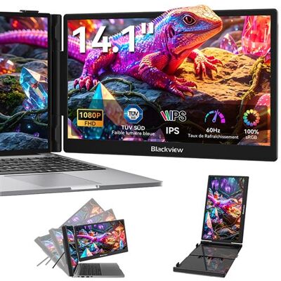 Ecran PC Blackview SCM5 14" 60 Hz Full HD (1080p) Noir Noir - Publicité Ecran PC Blackview SCM5 14" 60 Hz Full HD (1080p) Noir Noir - Publicité