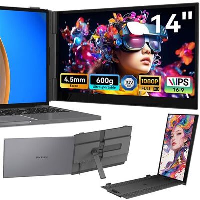 Ecran PC Portable Blackview SCM6 14'' IPS 60 Hz Full HD Noir Noir - Publicité Ecran PC Portable Blackview SCM6 14'' IPS 60 Hz Full HD Noir Noir - Publicité