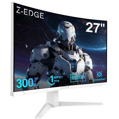 Ecran PC Gamer Z-Edge UG27S Blanc Courbé 27" 300Hz (DP1.4 × 2) 1ms FreeSync FHD 16:9 1500R VA, 4000:1 Moniteur blanc - Publicité Ecran PC Gamer Z-Edge UG27S Blanc Courbé 27" 300Hz (DP1.4 × 2) 1ms FreeSync FHD 16:9 1500R VA, 4000:1 Moniteur blanc - Publicité