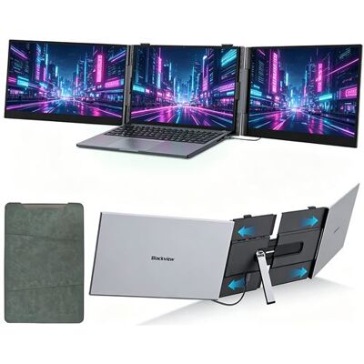 Blackview DCM6 Pro Moniteur 14" IPS 178° Anti-Lumière Bleue 2x USB-C 3.1 + PD3.0 Charge Rapide Coque Aluminium – Second Écran Nomade Noir - Publicité Blackview DCM6 Pro Moniteur 14" IPS 178° Anti-Lumière Bleue 2x USB-C 3.1 + PD3.0 Charge Rapide Coque Aluminium – Second Écran Nomade Noir - Publicité