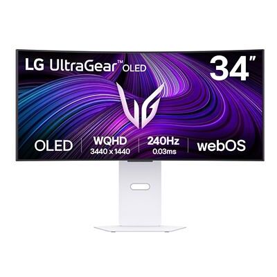 Ecran PC gaming LG UltraGear OLED 34GX90SA-W 34" Incurvé WQHD Blanc Blanc - Publicité Ecran PC gaming LG UltraGear OLED 34GX90SA-W 34" Incurvé WQHD Blanc Blanc - Publicité