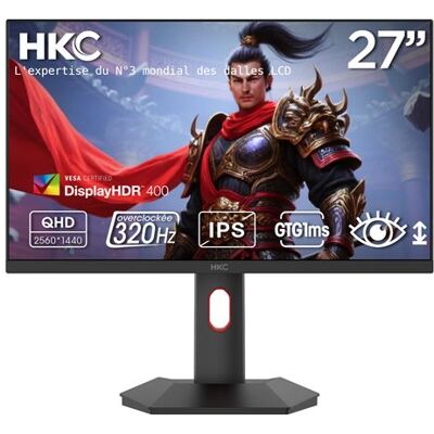 Ecran PC Gaming HKC G27H4P 27" 320 Hz QHD Noir - Publicité Ecran PC Gaming HKC G27H4P 27" 320 Hz QHD Noir - Publicité