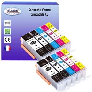10 Cartouches compatibles avec Canon PGI-550, CLI-551 XL pour Canon Pixma MG7150, MG7500, MG7550, MX720, MX725, MX920, MX925 Noire + Couleur - Publicité 10 Cartouches compatibles avec Canon PGI-550, CLI-551 XL pour Canon Pixma MG7150, MG7500, MG7550, MX720, MX725, MX920, MX925 Noire + Couleur - Publicité
