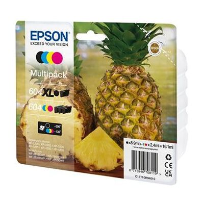 Epson 604XL Multipack - Pack de 4 - XL(noir) + Capacité standard - noir, cyan, magenta, jaune - original - blister - cartouche d'encre - pour Expression Home XP-2200, 2205, 3200, 3205, 4200, 4205; WorkForce WF-2910, 2930, 2935, 2950 - Publicité Epson 604XL Multipack - Pack de 4 - XL(noir) + Capacité standard - noir, cyan, magenta, jaune - original - blister - cartouche d'encre - pour Expression Home XP-2200, 2205, 3200, 3205, 4200, 4205; WorkForce WF-2910, 2930, 2935, 2950 - Publicité