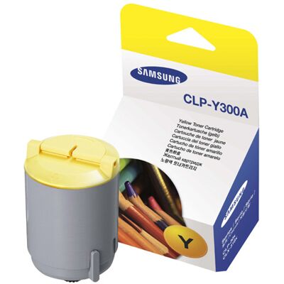 Toner Samsung CLP-Y300A jaune authentique - Publicité Toner Samsung CLP-Y300A jaune authentique - Publicité