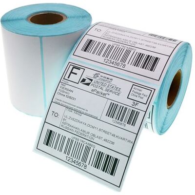 1000 Etiquettes Thermiques Expédition 4X6 100x150mm Mandrin Ø40mm 2 Bobines - Publicité 1000 Etiquettes Thermiques Expédition 4X6 100x150mm Mandrin Ø40mm 2 Bobines - Publicité