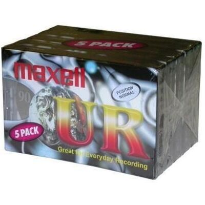 Pack de 5 K7 Audio Maxell UR90 - Publicité Pack de 5 K7 Audio Maxell UR90 - Publicité