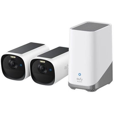 Non communiqué Eufy EufyCam E40 - Caméra de surveillance réseau - étanche / résistant à la poussière / résistant aux UV / résistant à l'eau - couleur (Jour et nuit) - 4 MP - 2K - audio - sans fil - avec HomeBase S380 (pack de 2) - Publicité Non communiqué Eufy EufyCam E40 - Caméra de surveillance réseau - étanche / résistant à la poussière / résistant aux UV / résistant à l'eau - couleur (Jour et nuit) - 4 MP - 2K - audio - sans fil - avec HomeBase S380 (pack de 2) - Publicité