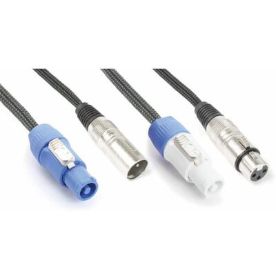 PD Connex Audio Câble Combiné Powerconnector B - XLR F / Powerconnector A - XLR M 10m - Publicité PD Connex Audio Câble Combiné Powerconnector B - XLR F / Powerconnector A - XLR M 10m - Publicité