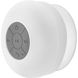 Haut-parleur Bluetooth Étanche Sans Fil - Blanc - IP X4, 6h, Ventouse - Publicité Haut-parleur Bluetooth Étanche Sans Fil - Blanc - IP X4, 6h, Ventouse - Publicité