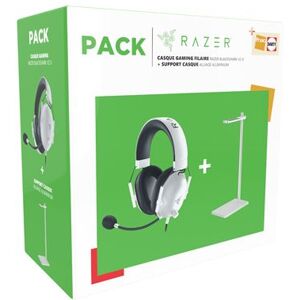 Pack Fnac Casque gaming filaire Razer Blackshark V2 X Blanc + Support casque alliage aluminium Blanc - Publicité Pack Fnac Casque gaming filaire Razer Blackshark V2 X Blanc + Support casque alliage aluminium Blanc - Publicité