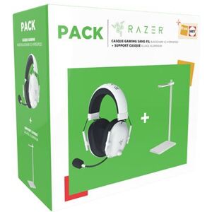 Pack Fnac Casque gaming sans fil Razer BlackShark V2 HyperSpeed Blanc + Support casque alliage en aluminium Blanc - Publicité Pack Fnac Casque gaming sans fil Razer BlackShark V2 HyperSpeed Blanc + Support casque alliage en aluminium Blanc - Publicité