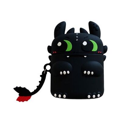 OEM Etui Coque de protection en silicone antichoc pour votre Apple AirPods - Dragon noir - Publicité OEM Etui Coque de protection en silicone antichoc pour votre Apple AirPods - Dragon noir - Publicité