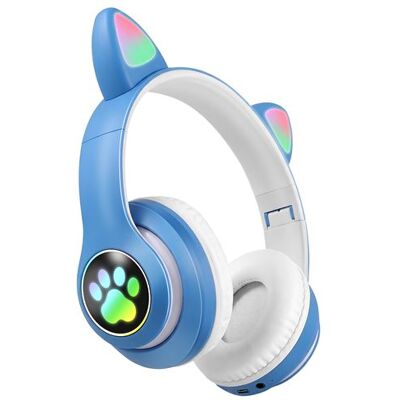 Non communiqué Casque Sans Fil Bluetooth pour Enfant avec Oreilles Chat Lumineux RGB Avizar Blanc / Bleu Blanc / Bleu - Publicité Non communiqué Casque Sans Fil Bluetooth pour Enfant avec Oreilles Chat Lumineux RGB Avizar Blanc / Bleu Blanc / Bleu - Publicité