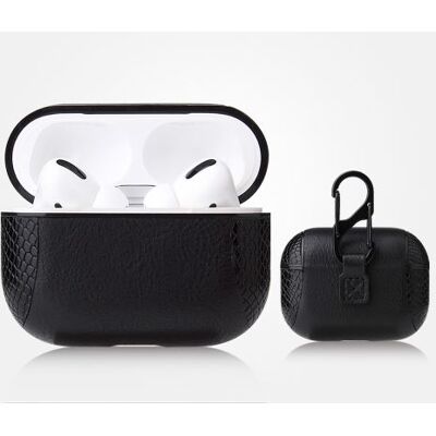 OEM Coque Etui en cuir antichoc avec boucle en métal pour Apple AirPods Pro - Noir #3 - Publicité OEM Coque Etui en cuir antichoc avec boucle en métal pour Apple AirPods Pro - Noir #3 - Publicité