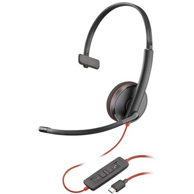 Casque Mono Filaire Plantronics Blackwire 3200 Mono USB-C Noir - Publicité Casque Mono Filaire Plantronics Blackwire 3200 Mono USB-C Noir - Publicité