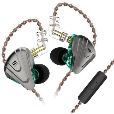 Non communiqué Écouteurs KZ ZSX intra auriculaire Terminator - 5BA+1DD Hybrid 12 Drivers Cyan/ Avec microphone Cyan - Publicité Non communiqué Écouteurs KZ ZSX intra auriculaire Terminator - 5BA+1DD Hybrid 12 Drivers Cyan/ Avec microphone Cyan - Publicité