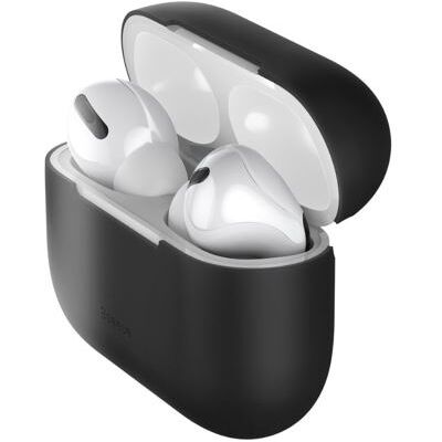 Baseus Coque en TPU gel de silice super mince noir pour votre Apple Airpods Pro - Publicité Baseus Coque en TPU gel de silice super mince noir pour votre Apple Airpods Pro - Publicité