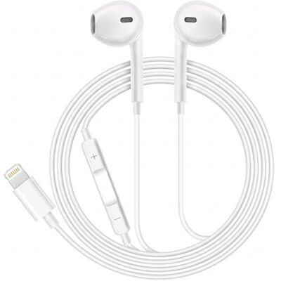 Non communiqué Écouteurs Filaires Lightning Avizar avec Micro Télécommande Blanc compatible iPhone XS Blanc - Publicité Non communiqué Écouteurs Filaires Lightning Avizar avec Micro Télécommande Blanc compatible iPhone XS Blanc - Publicité