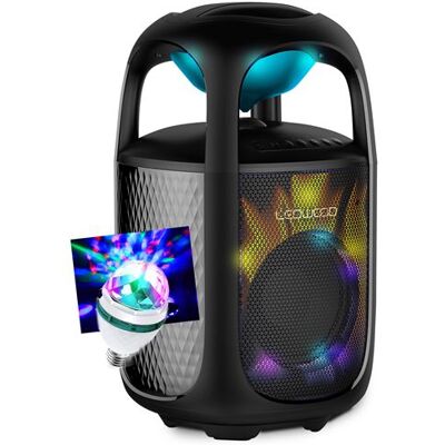 Non communiqué Enceinte sur Batterie DROP300, Effet LED RVB, 300W, son 360°, X-Bass, Bluetooth 5.3 USB, Projection IPX5, Lumière Ampoule LED - Publicité Non communiqué Enceinte sur Batterie DROP300, Effet LED RVB, 300W, son 360°, X-Bass, Bluetooth 5.3 USB, Projection IPX5, Lumière Ampoule LED - Publicité