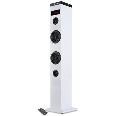 Non communiqué Enceinte colonne Tour de Son Bluetooth 50W NGS SKYCHARM avec Télécommande, Entrée Optique, USB, Radio FM et AUX in - White) - Publicité Non communiqué Enceinte colonne Tour de Son Bluetooth 50W NGS SKYCHARM avec Télécommande, Entrée Optique, USB, Radio FM et AUX in - White) - Publicité