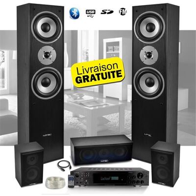 Non communiqué Ensemble 5 enceintes E1004 Noire Hifi / Home-Cinéma 850W LTC + Amplificateur ATM8000 Karaoke USB/BT/FM / 4 x75W + 3 x20W - Publicité Non communiqué Ensemble 5 enceintes E1004 Noire Hifi / Home-Cinéma 850W LTC + Amplificateur ATM8000 Karaoke USB/BT/FM / 4 x75W + 3 x20W - Publicité