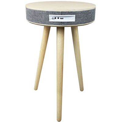 Non communiqué Enceinte Audio Table d'Appoint en Bois avec Bluetooth et Chargeur Budapest Avizar Beige - Publicité Non communiqué Enceinte Audio Table d'Appoint en Bois avec Bluetooth et Chargeur Budapest Avizar Beige - Publicité