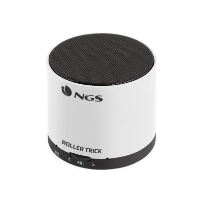 NGS Technology NGS Roller Trick - haut-parleur - pour utilisation mobile - sans fil blanc - Publicité NGS Technology NGS Roller Trick - haut-parleur - pour utilisation mobile - sans fil blanc - Publicité