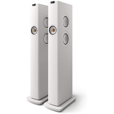 KEF LS60 Wireless - Blanc - Enceintes sans fil à 2 voies - Publicité KEF LS60 Wireless - Blanc - Enceintes sans fil à 2 voies - Publicité