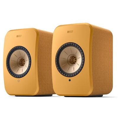 Enceinte connectée Hi-Fi KEF LSX 2 Ambre vendues par paire Ambre - Publicité Enceinte connectée Hi-Fi KEF LSX 2 Ambre vendues par paire Ambre - Publicité