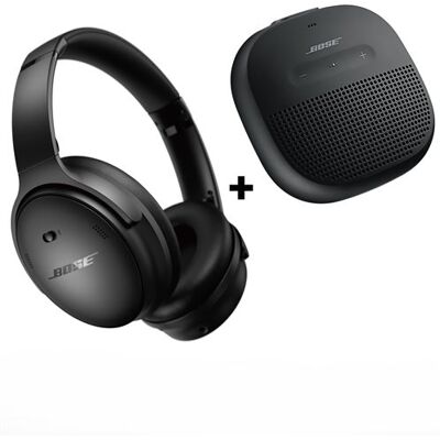 Pack Duo Casque arceau circum-aural sans fil Bluetooth Bose QuietComfort à réduction de bruit Noir + Enceinte Soundlink Micro 1 Noir - Publicité Pack Duo Casque arceau circum-aural sans fil Bluetooth Bose QuietComfort à réduction de bruit Noir + Enceinte Soundlink Micro 1 Noir - Publicité