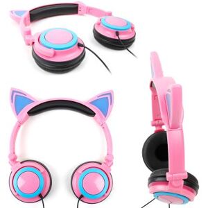 Casque audio oreilles de chat rose avec LED, léger et pliable compatible avec PC, téléphones portables, PSP, tablettes, Ipod, MP3/MP4 - par DURAGADGET Rose - Publicité Casque audio oreilles de chat rose avec LED, léger et pliable compatible avec PC, téléphones portables, PSP, tablettes, Ipod, MP3/MP4 - par DURAGADGET Rose - Publicité
