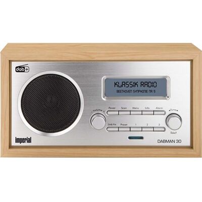 DigitalBOX Europe Radio DAB+ Nedis 22-130-00 Marron Beige - Publicité DigitalBOX Europe Radio DAB+ Nedis 22-130-00 Marron Beige - Publicité