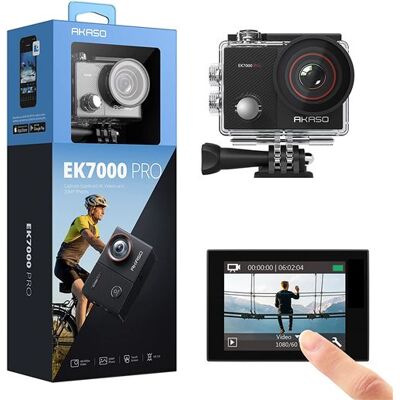 Caméra d'Action AKASO EK7000 Pro 4K - Écran Tactile, EIS, Angle Réglable - Publicité Caméra d'Action AKASO EK7000 Pro 4K - Écran Tactile, EIS, Angle Réglable - Publicité