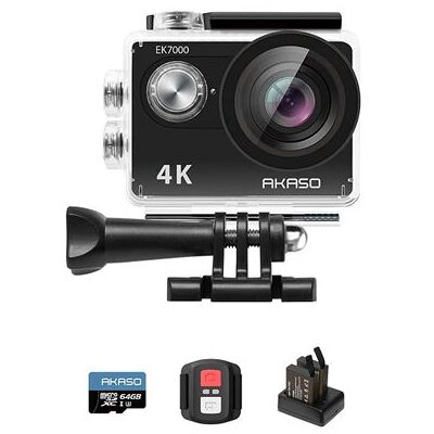 AKASO - EK7000 - 64GB - 4K30FPS - Caméra d'action - Publicité AKASO - EK7000 - 64GB - 4K30FPS - Caméra d'action - Publicité