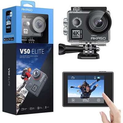 Non communiqué Caméra Sport Akaso V50 Elite SE 4K 60FPS écran tactile WIFI étanche 131 Pieds Télécommande Commande Vocale 8X Zoom Noir Noir - Publicité Non communiqué Caméra Sport Akaso V50 Elite SE 4K 60FPS écran tactile WIFI étanche 131 Pieds Télécommande Commande Vocale 8X Zoom Noir Noir - Publicité