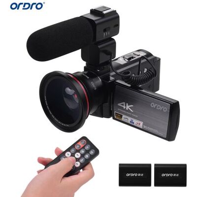 ORDRO HDR-AE8 4K WiFi Caméscope numérique Caméscope Enregistreur DV Zoom numérique 15MP Zoom numérique IR Vision nocturne 3 pouces IPS LCD Écran tactile - Publicité ORDRO HDR-AE8 4K WiFi Caméscope numérique Caméscope Enregistreur DV Zoom numérique 15MP Zoom numérique IR Vision nocturne 3 pouces IPS LCD Écran tactile - Publicité