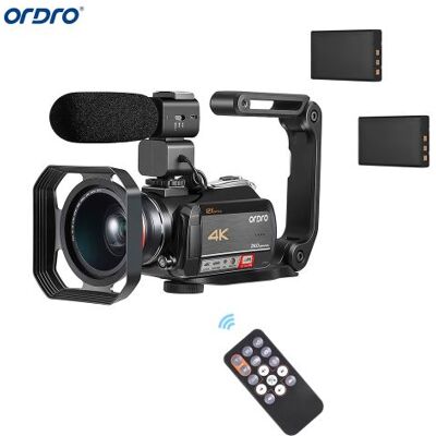 ORDRO AC5 4K WiFi Caméscope numérique Enregistreur DV 24MP 3.1 pouces IPS Écran tactile 12X Zoom optique Détection de visage Time- - Publicité ORDRO AC5 4K WiFi Caméscope numérique Enregistreur DV 24MP 3.1 pouces IPS Écran tactile 12X Zoom optique Détection de visage Time- - Publicité