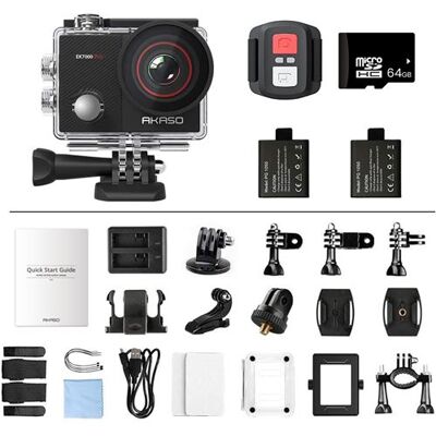 Non communiqué Caméra Sport AKASO EK7000 PRO SE Etanche 4k 64Go Noir Noir - Publicité Non communiqué Caméra Sport AKASO EK7000 PRO SE Etanche 4k 64Go Noir Noir - Publicité